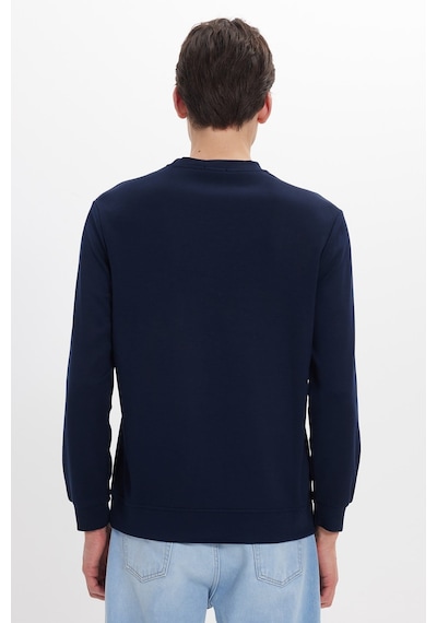 Tudors Erkek Standart Fit Normal Kesim Uzun Kollu Ekstra Soft Modal Kumaş Bisiklet Yaka Lacivert Sweatshirt-50226