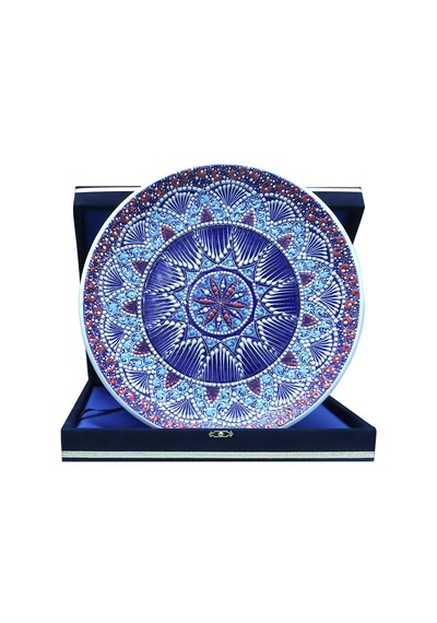 E38 El İşçiliği Çini Tabak - 30 Cm - 6518