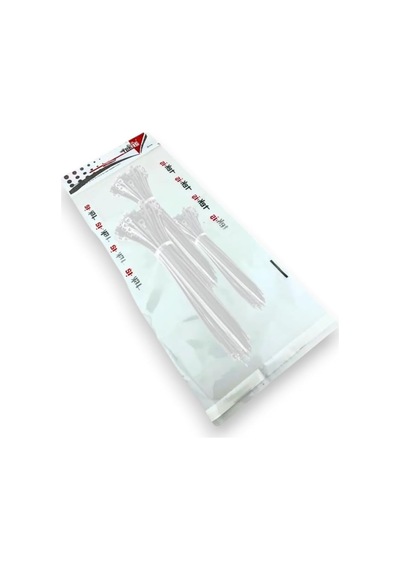 Tr Tek-iş Beyaz Plastik Kablo Bağı Seti 100mm 150mm 250mm X 2.5mm 60 Adet Dayanıklı Cırt Kelepçe Kablo D Genel