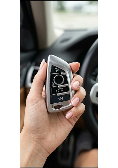 Bmw F10 2015 Sonrası Uyumlu Lüks Silikon Anahtar Kılıfı Füme