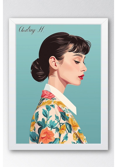 Audrey Hepburn Çerçeveli Tablo - Pop Art Poster Tablo