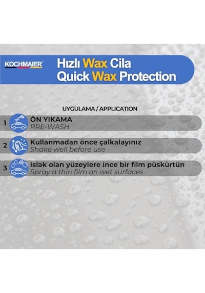 Hızlı Oto Wax Cila Araç Boya Koruma Ve Parlatıcı 1 Litre