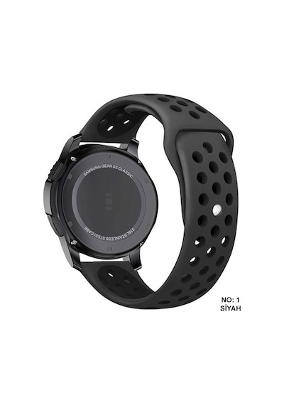 Huawei Watch Gt2 46 Mm Kordon 22 Mm Delikli Spor Silikon Kayış