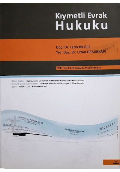 Kıymetli Evrak Hukuku - Fatih Bilgili 1. Baskı