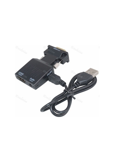 Vga To Hdmı Kablosu 4501A Çevirici Dönüştürücü Görüntü Adaptor Se