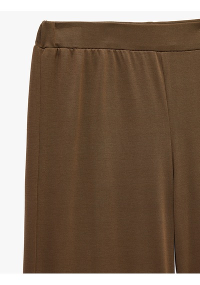 Koton Modal Karışımlı Rahat Kesim Beli Lastikli Pijama Altı Kahverengi 7wlk40104mk