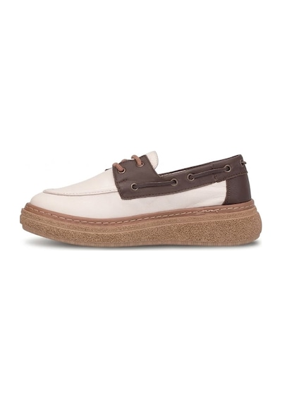 Mammamia D26ya-7580 Kadın Hakiki Deri Casual Ayakkabı Krem