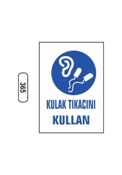 Kulak Tıkacını Kullan Uyarı Ikaz Levhası