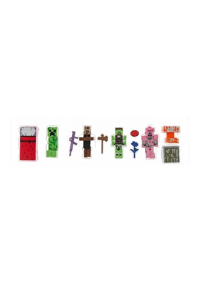 Creeper Minecraft 4 Karakter 7 Aksesuar 11 Parça Çocuk Figür Oyun Set