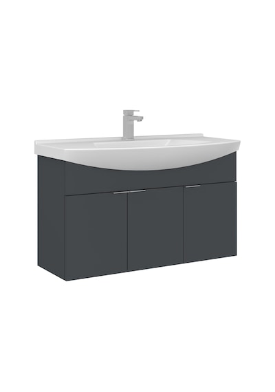 Orka Purus 100 Cm Mat Antrasit Banyo Dolabı Alt Modül Lavabo Asma Antrasit Orka Purus 100 Cm Mat Antrasit Banyo Dolabı Alt Modül Lavabo Asma Antrasit