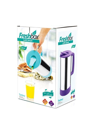 Krt-1140 Freshbox Çelik Sürahi Pembe Sıcak Soğuk Paslanmaz Çelik