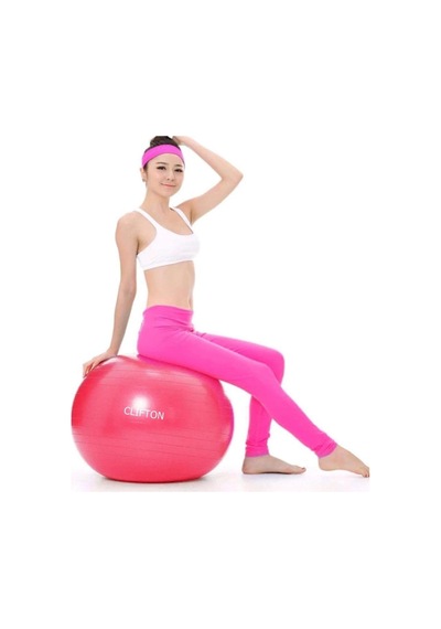 65 Cm Fitilli Pilates Topu Pembe Ve Pompa