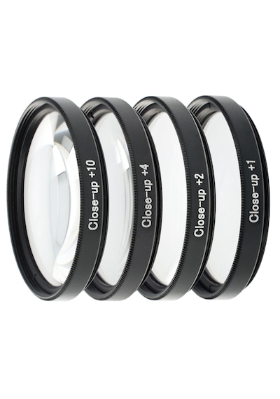 Ayex 40.5mm Close-up Filtre Seti 4 Lü +1, +2, +4, +10 Optik Cam, Metal Çerçeve, Taşıma Çantalı