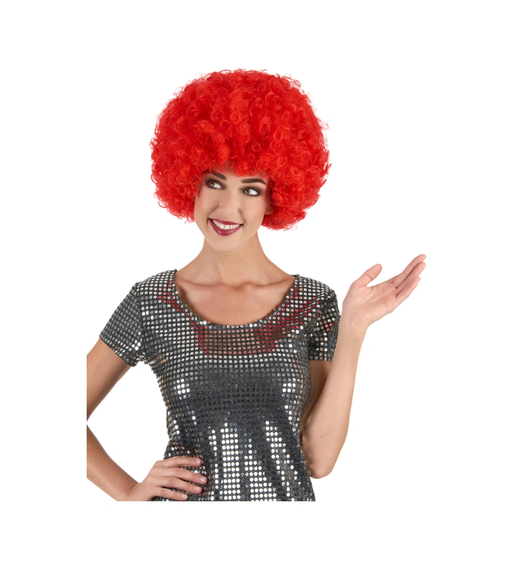 Kırmızı Renk Kıvırcık Afro Bonus Peruk - Pmvp-344449 18