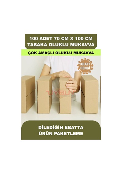 100 Adet 70cm X 100cm Baskısız Tabaka Oluklu Mukavva, Çocuk Etkinlik Kartonu, Maket Kartonu, Kargo Kartonu
