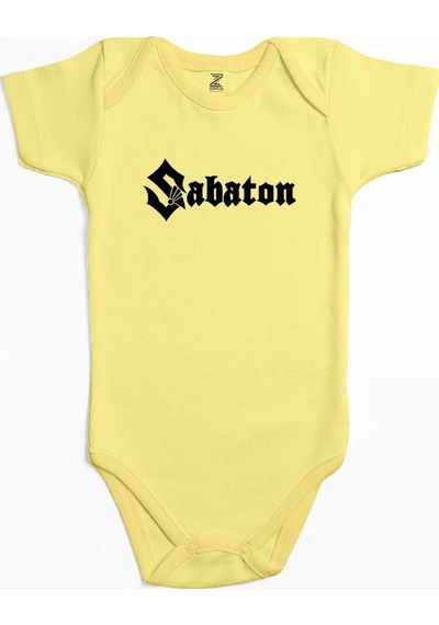 Zepplin Giyim Sabaton Logo Ekru Bebek Body Zıbın