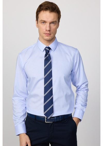 Tudors Slim Fit Non-ıron Ütü Gerektirmez Mavi Erkek Gömlek-30454-mavi Mavi