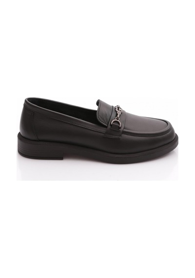Dgn 258 Kadin Loafer Ayakkabi Siyah Napa