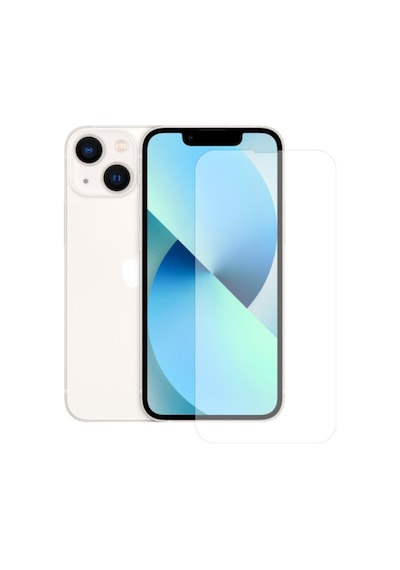 Apple iPhone Uyumlu 13 Mini Şeffaf Silikon Premium Kılıf + Kırılmaz Ekran Koruyucu Temperli Cam
