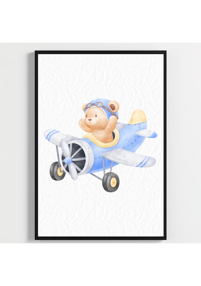 "besay Hoş Geldin Bebek ""ıt's A Boy"" Temalı Çocuk Odası Dekorasyonu Yeni Doğan Hediyesi Sulu Boya Poster 3'lü Set A2 Çe