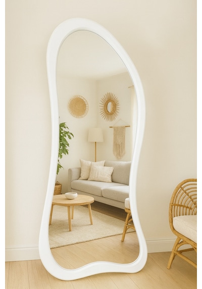Enc Home Lauma Beyaz Ayaklı Ağaç Boy Aynası 180x80