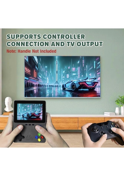 X6 Retro El Oyun Konsolu 10.000+ Oyun, 3.5 Ips Ekran, Çift 3d Joystick, 11 Emülatör Desteği, 64 G