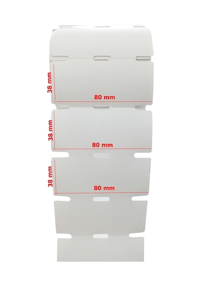 500 Sarım Karton Raf Etiketi 38x80 MM