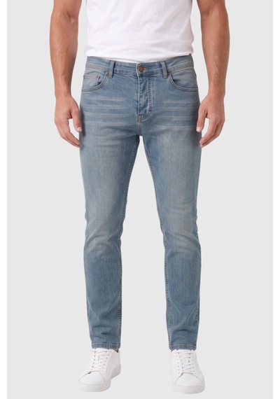 Rizzup Erkek Slim Fit Dar Kesim Likralı Taşlanmış Pamuklu Mavi Kot Pantolon Düğme Kapamalı Jean 2605153 Rizzup Erkek Slim Fit Dar Kesim Likralı Taşlanmış Pamuklu Mavi Kot Pantolon Düğme Kapamalı Jean 2605153