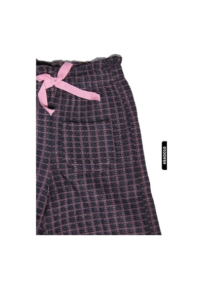 Xo Kids Kız Bebek Kareli Örme Pantolon 6-24 Ay 20525 Gri