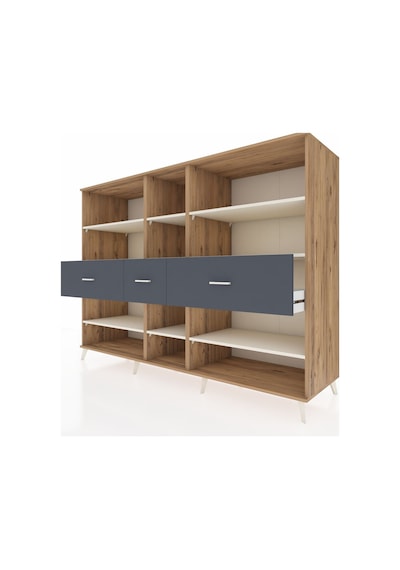 Kronos Dolap 9 Raflı 3 Çekmeceli 220x59x163 Çam-aytaşı/antrasit Çam-aytaşı/antrasit Kronos Dolap 9 Raflı 3 Çekmeceli 220x59x163 Çam-aytaşı/antrasit Çam-aytaşı/antrasit