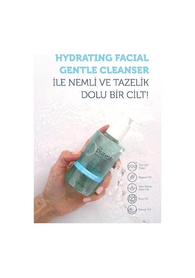 The Purest Solutions Nemlendirme Etkili Hyalüronik Asit Yüz Temizleme Jeli Cilt Bakım Seti: 200 ml + 50 ml Tanışma Boy