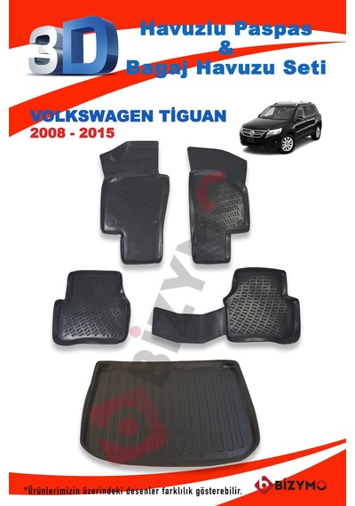 Volkswagen Tiguan 2008-2015 Paspas Ve Bagaj Havuzu Seti