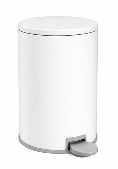 Primanova Cigo Compact 3 Lt Banyo Mutfak Ofis Çelik Çöp Kovası - Mat Beyaz