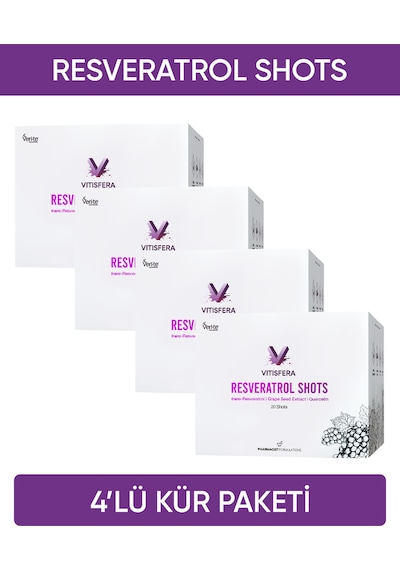 Vitisfera Resveratrol Shot Kür Paketi 4 Kutu