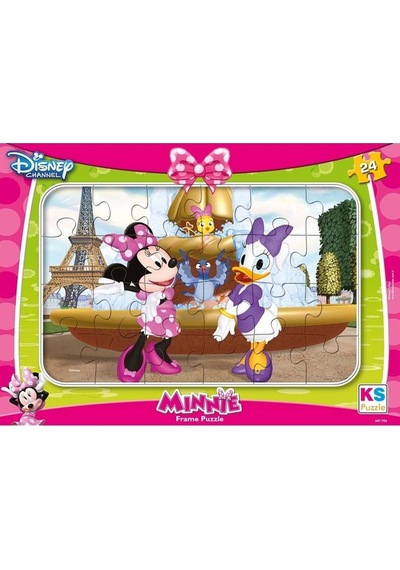 Ks Games Puzzle 24 Parça Mınnıe Mouse Frame Mın.704