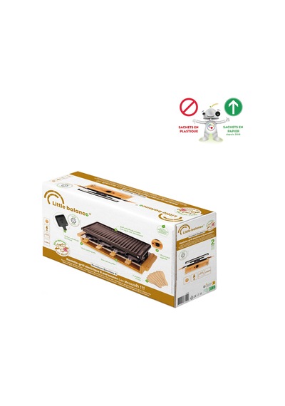 Lıttle Balance 8501 Premium Bamboo 8, Raclette Grill 8 Kişilik, Yapışmaz Kaplama, 1200 W, Gerçek Bambu Diğer