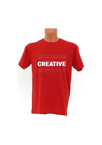 Creative Baskılı Tişört Kırmızı