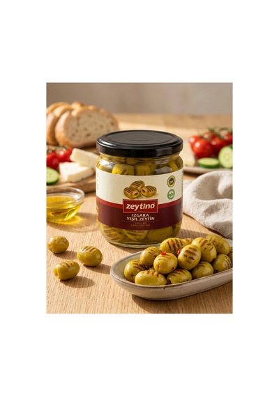 Izgara Yeşil Zeytin 200 Gr Cam Kavanoz
