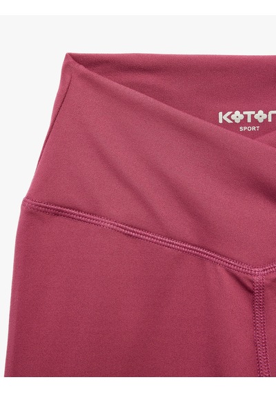 Koton Kemer Detaylı Yüksek Bel Uzun Spor Tayt Pembe 7wak40154nk Gül