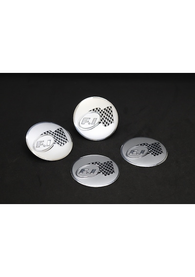 Jant Göbek Arma İthal Metal Sticker F1 Damalı Dizayn