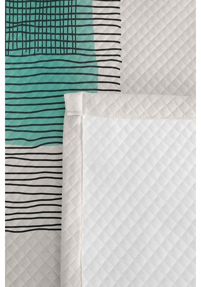 Turkuaz Geometrik Modern Genç Odası Tek Kişilik Pike Takımı - Siyah Çizgili 160x220 Cm Yatak Örtüsü Killi Dalgakıran Uyumu Turkuaz Geometrik Modern Genç Odası Tek Kişilik Pike Takımı - Siyah Çizgili 160x220 Cm Yatak Örtüsü Killi Dalgakıran Uyumu