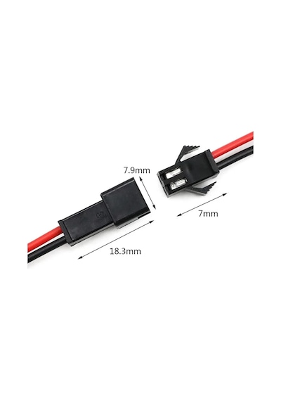 25 Adet 2 Pin Sm Jst 2p Kablolu Konnektor Dişi Erkek Takım 20cm