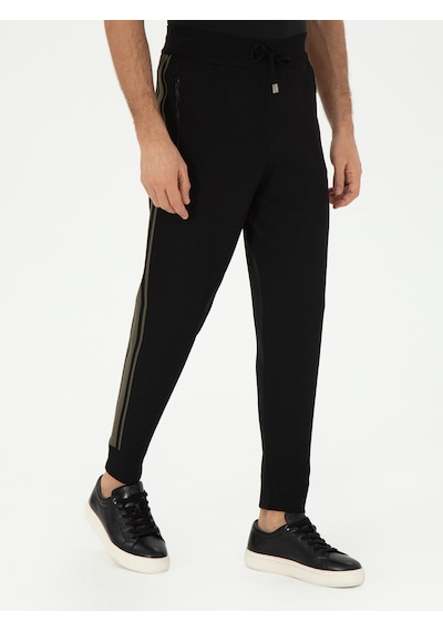 Cacharel Siyah Jogging Fit Triko Pantolon