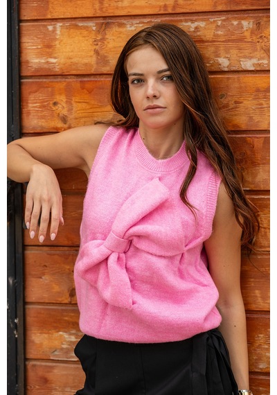 Verdeblanco Fiyonk Detaylı Süveter Pembe Pembe