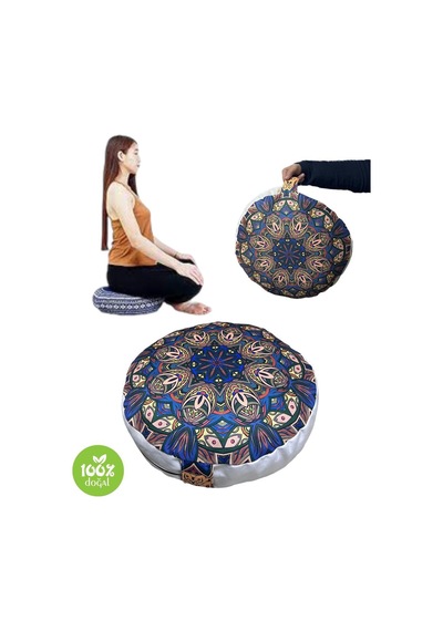 Zafu Karabuğday Dolgulu Meditasyon Minderi Om 2024-5