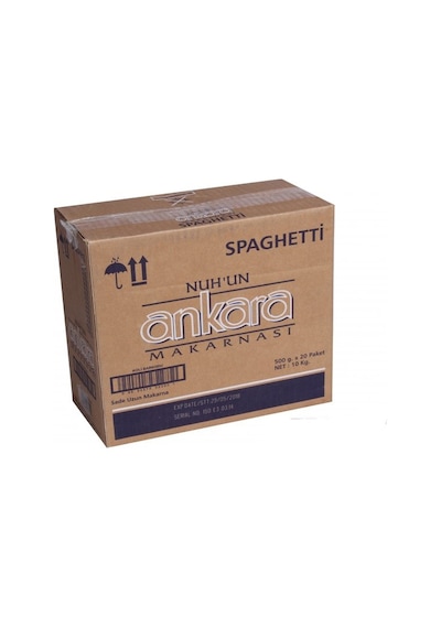 Nuh'un Ankara Makarnası Klasik Spagetti Makarna 20 x 500 G