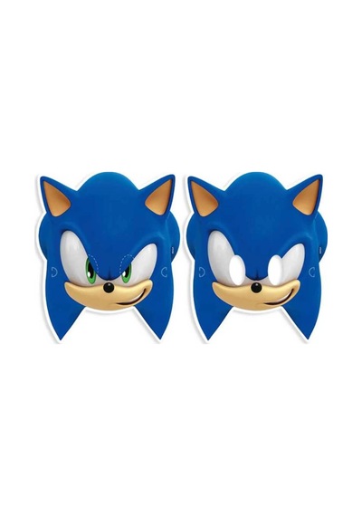 Maske 6 Lı Sonic Kirpi Kağıt Tam Yüz Maskesi Orjinal Lisanslı Ürün Diğer