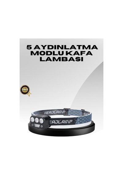 Usb Şarjlı Led Kafa Lambası 300 Lümen Güç Göstergeli - Hs08372808-4593 Diğer