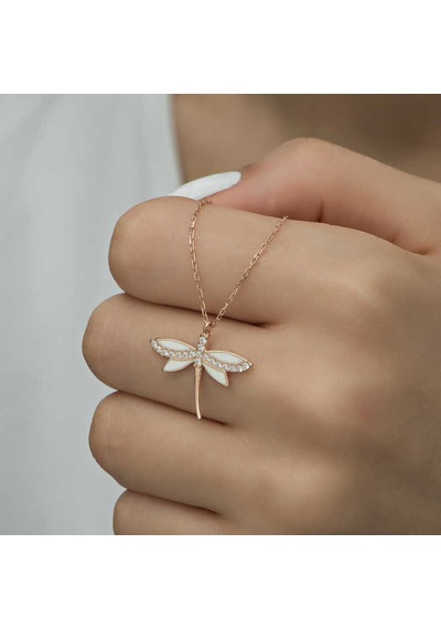 Gümüş Rose Yusufçuk Bayan Kolye Rose