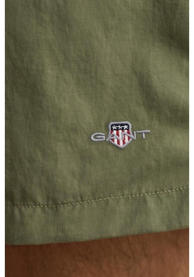 Gant Erkek Yeşil Düz Logolu Deniz Şortu-15229